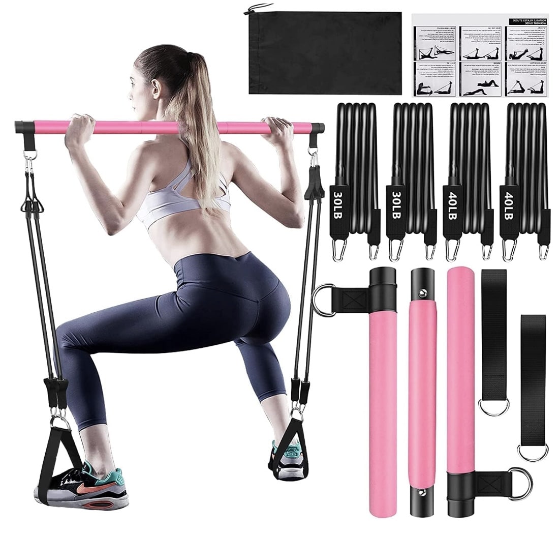 Pilates Bar Kit with Resistance Bands - Muscle Wellness Market